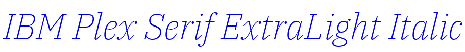 IBM Plex Serif ExtraLight Italic fonte